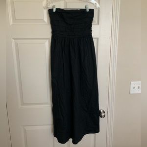 Black linen/crepe dress from A&F